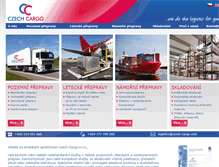 Tablet Screenshot of czech-cargo.com